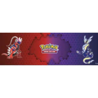 Shop Pokemon TCG: Koraidon & Miraidon 8ft Table Playmat - Miniature Marvels: Airplane Models & Painted Dice Accessories