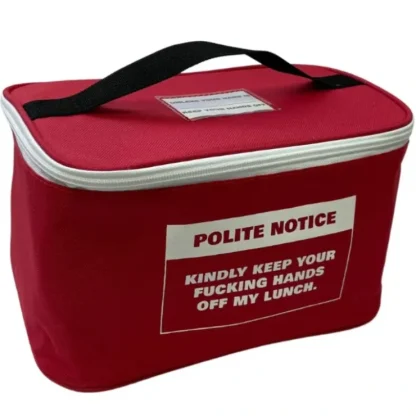 Fashion Polite Fu%ki#g Notice Lunch Box Bag ~ Insulated Ice Chest Cooler Bag Adult Gift - Miniature Marvels: Airplane Models & Painted Dice Egpull