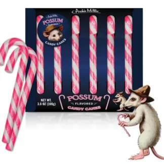 Store POSSUM Flavored Candy Canes - NASTY! Gag Prank Joke Christmas - Archie McPhee - Miniature Marvels: Airplane Models & Painted Dice Egpull