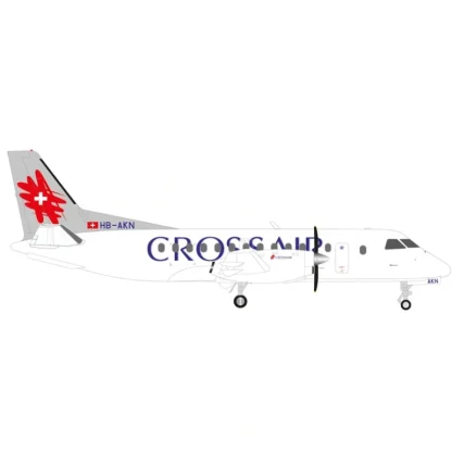 Pre-Order Herpa Wings 573252 1:200 Crossair Saab 340 HB-AKN - Miniature Marvels: Airplane Models & Painted Dice* Airplane Model