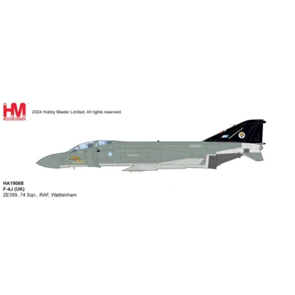 Pre-Order Hobby Master HA19068 1:72 F-4J (UK) ZE359, 74 Sqn., RAF, Wattishham HA19068 - Miniature Marvels: Airplane Models & Painted Dice* Airplane Model