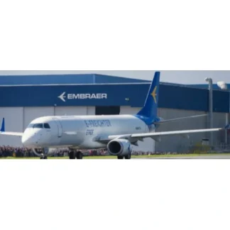 Shop Pre-Order JC Wings LH4384 1:400 Embraer House Color E190F "E-Freighter" N986TA - Miniature Marvels: Airplane Models & Painted Dice Airplane Model