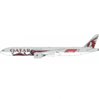 Sale Pre-Order NG Models 73038 1:400 Qatar Airways 777-300ER A7-BEL (Formula 1 - Global Partner Livery) - Miniature Marvels: Airplane Models & Painted Dice Airplane Model