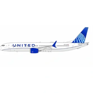 Sale Pre-Order NG Models 89012 1:400 United Airlines 737 MAX 9 N27520 (Blue Evolution livery) - Miniature Marvels: Airplane Models & Painted Dice Airplane Model