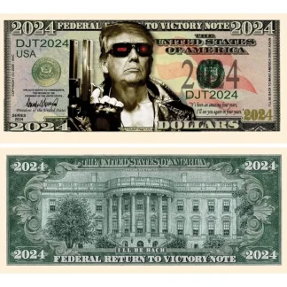 Online 1000 - President Donald Trump Trumpinator" 2024 Novelty Money Bills Party Fake - Miniature Marvels: Airplane Models & Painted Dice Egpull