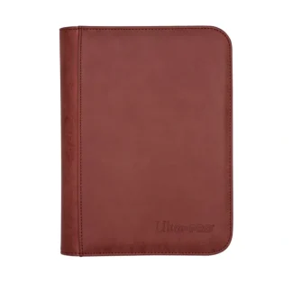 Cheap Pro-Binder: Premium Zippered 4-Pocket Suede Collection - Ruby - Miniature Marvels: Airplane Models & Painted Dice Accessories