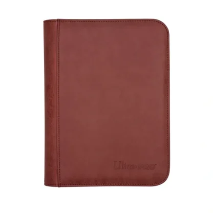 Cheap Pro-Binder: Premium Zippered 4-Pocket Suede Collection - Ruby - Miniature Marvels: Airplane Models & Painted Dice Accessories
