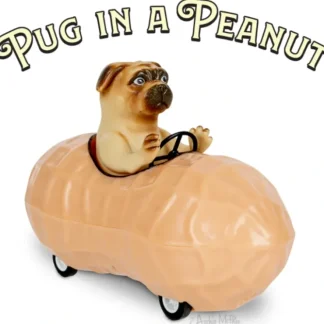 Outlet Pug in a Peanut - Cute Dog Pullback Racing Car Child Toy - Archie McPhee - Miniature Marvels: Airplane Models & Painted Dice Egpull