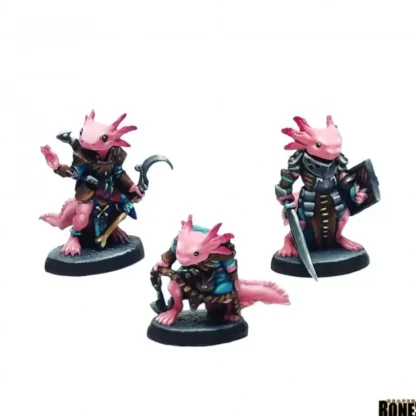 Online Reaper Axolotii Heroes (3) 44188 - Miniature Marvels: Airplane Models & Painted Dice Reaper Miniatures