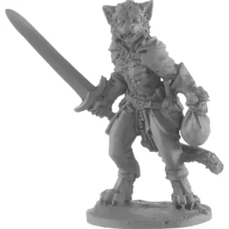 Online Reaper Catfolk Rogue (metal) 04049 - Miniature Marvels: Airplane Models & Painted Dice Reaper Miniatures