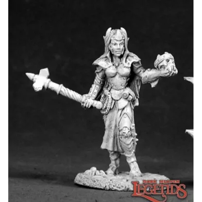 Best Reaper Female Dark Elf Cleric (metal) 02524 - Miniature Marvels: Airplane Models & Painted Dice Reaper Miniatures