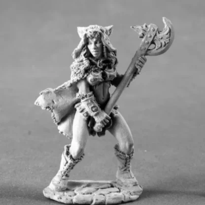 Hot Reaper Kyrie, Female Barbarian (metal) 04008 - Miniature Marvels: Airplane Models & Painted Dice Reaper Miniatures