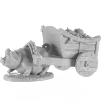 Discount Reaper Pig & Cart 77657 - Miniature Marvels: Airplane Models & Painted Dice Reaper Miniatures
