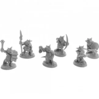 Online Reaper Ratpelt Kobold Warriors(6) 07054 - Miniature Marvels: Airplane Models & Painted Dice Reaper Miniatures