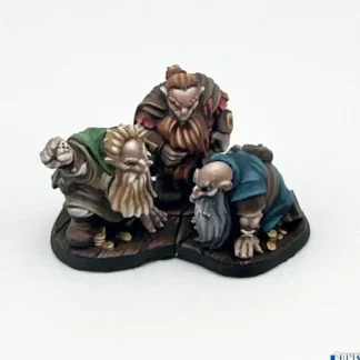 Discount Reaper Townsfolk: Gambling Dwarves (3) 30138 - Miniature Marvels: Airplane Models & Painted Dice Reaper Miniatures