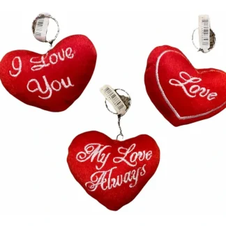 Hot 3 - 80's Vintage Pull String Vibrating Stuffed Hearts Key Chain Ring Valentine - Miniature Marvels: Airplane Models & Painted Dice Egpull