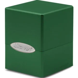Store Satin Cube: Forest Green - Miniature Marvels: Airplane Models & Painted Dice Accessories