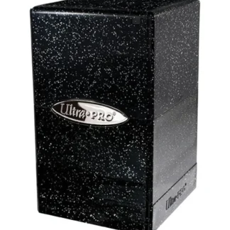 Store Satin Tower: Glitter Black - Miniature Marvels: Airplane Models & Painted Dice Accessories