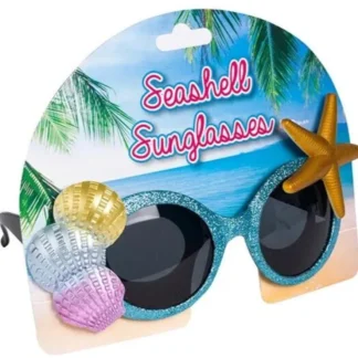 Cheap Seashell Sunglasses - Party Mardi Luau Tropical Shades - Sparkling Beach Glasses - Miniature Marvels: Airplane Models & Painted Dice Egpull