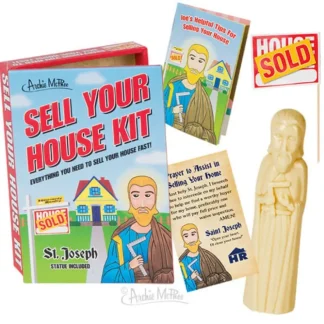 New Sell Your House Home Kit w/ Saint Joseph Statue - GOOD LUCK ~ Archie McPhee - Miniature Marvels: Airplane Models & Painted Dice Egpull