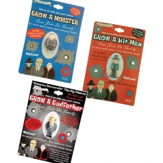 Cheap SET OF 3 Grow your own Godfather - Mobster - Hit Man Set - Fun Gag Joke Novelty - Miniature Marvels: Airplane Models & Painted Dice Egpull