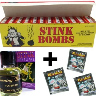 Store 36 Stink Bombs + 1 Stink Perfume Bottle + 3 Fart Bomb Bags ~ GaG COMBO SET - Miniature Marvels: Airplane Models & Painted Dice Egpull