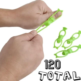 Discount 120 Stretchy Flying Frog 3.5" Slingshot - Party Filler Favor Toys (10 dz) - Miniature Marvels: Airplane Models & Painted Dice Egpull