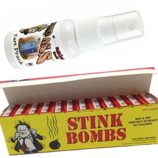 Store Ultimate Stink Bomb Kit - 36 Stink Bombs & Liquid Ass spray - Miniature Marvels: Airplane Models & Painted Dice Egpull