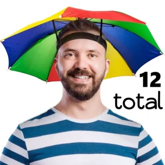 Store 12 UMBRELLA HATS - Head Band Cap Rain Sun Shade Sports Beach - Kids to Adults - Miniature Marvels: Airplane Models & Painted Dice Egpull