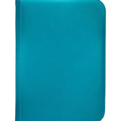 Hot Vivid 4-Pocket Zippered PRO-Binder: Teal - Miniature Marvels: Airplane Models & Painted Dice Accessories