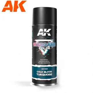 Store Wargame Color: Cold Blood Turquoise Spray LTG AK-1059 - Miniature Marvels: Airplane Models & Painted Dice Paint