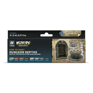 Outlet WizKids Premium Paints: Dungeon Depths - Miniature Marvels: Airplane Models & Painted Dice Accessories