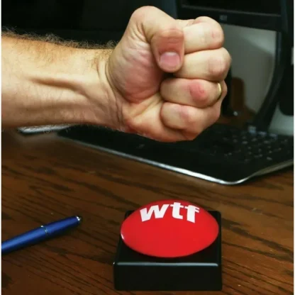 Store WTF What the F*%k Red Slam Button - Joke Gag Gift Funny Prank Novelty - 10 sound - Miniature Marvels: Airplane Models & Painted Dice Egpull